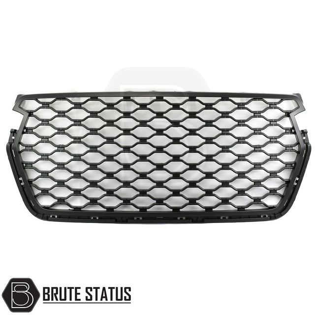 Isuzu D-Max 2021+ aftermarket front grille, featuring a smooth black finish and durable ABS plastic, designed for easy installation on facelift models.