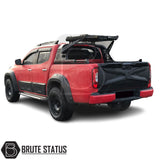 Mercedes X-Class 2017-2020 Tailgate Cladding Protector in matte black, durable ABS plastic, UV-resistant, enhances pickup truck styling and protection, easy installation.