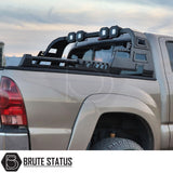 Ford Ranger 2012-2022 Combat Roll Bar with LED Lights shown installed on a truck, highlighting its rugged design and heavy-duty construction.