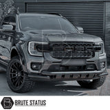 Ford Ranger 2023+ T9 City Bar in matt black, enhancing the truck's look and bumper protection, featuring easy installation with included fixings and instructions.