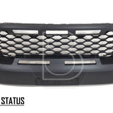 Ford Ranger 2019-2022 Black Grille with White LEDs for Wildtrak, featuring smooth black finish and three LEDs, designed for easy installation without drilling.