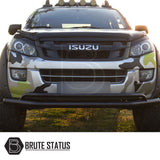 Isuzu D-Max 2012-2021 City Bar/Nudge Bar in matte black, showcasing the durable design and precision fitment for enhanced vehicle style and protection.