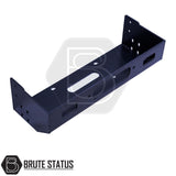 Mitsubishi L200 Series 5 2015-2019 Front Bumper Winch Bracket, featuring a black metal frame with holes, compatible with stock bumpers, TÜV certified.