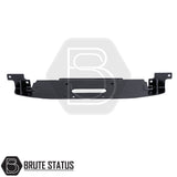 Isuzu D-Max 2012-2022 Front Bumper Winch Bracket, featuring a black metal frame with mounting holes, compatible with stock bumpers and TÜV certified.