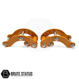 Isuzu D-Max 2012+ 2.5 Inch Lift Kit featuring durable orange metal shock spacers and rear lift shackles, designed for enhanced truck height and performance.