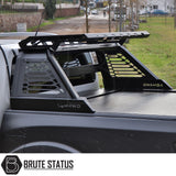 Ford Ranger 2012-2022 M10 Roll Bar, featuring a matte black heavy-duty steel construction, enhances vehicle's aggressive look; designed for Ford Ranger models 2012-2022.