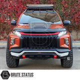 Mitsubishi L200 Series 6 2019-2021 Bonnet Guard Stone Deflector/Protector, enhancing style and protection with durable acrylic, designed to resist scratches and fading.