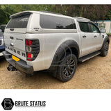 Ford Ranger 2015-2022 T7 T8 Head Light & Tail Light Package Matte Black, featuring durable ABS plastic covers for easy installation with adhesive, enhancing vehicle style.