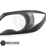 Toyota Hilux 2005-2011 Matt Black Head Light Covers, showcasing a sleek design that enhances truck aesthetics with easy installation and high impact resistance.