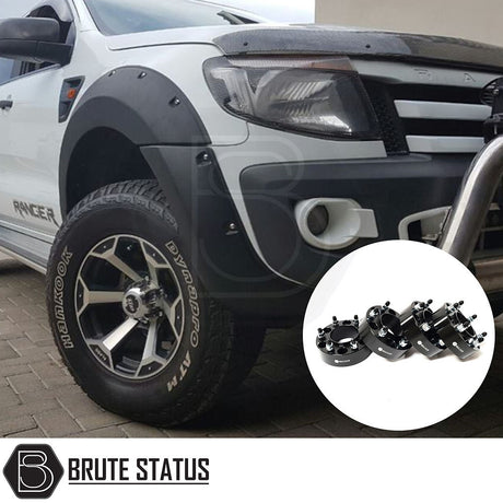 Ford Ranger 2012-15 Wide Arch Kit & 50mm Wheel Spacers, featuring rugged wheel arches and durable spacers, enhancing your truck's appearance and stability.