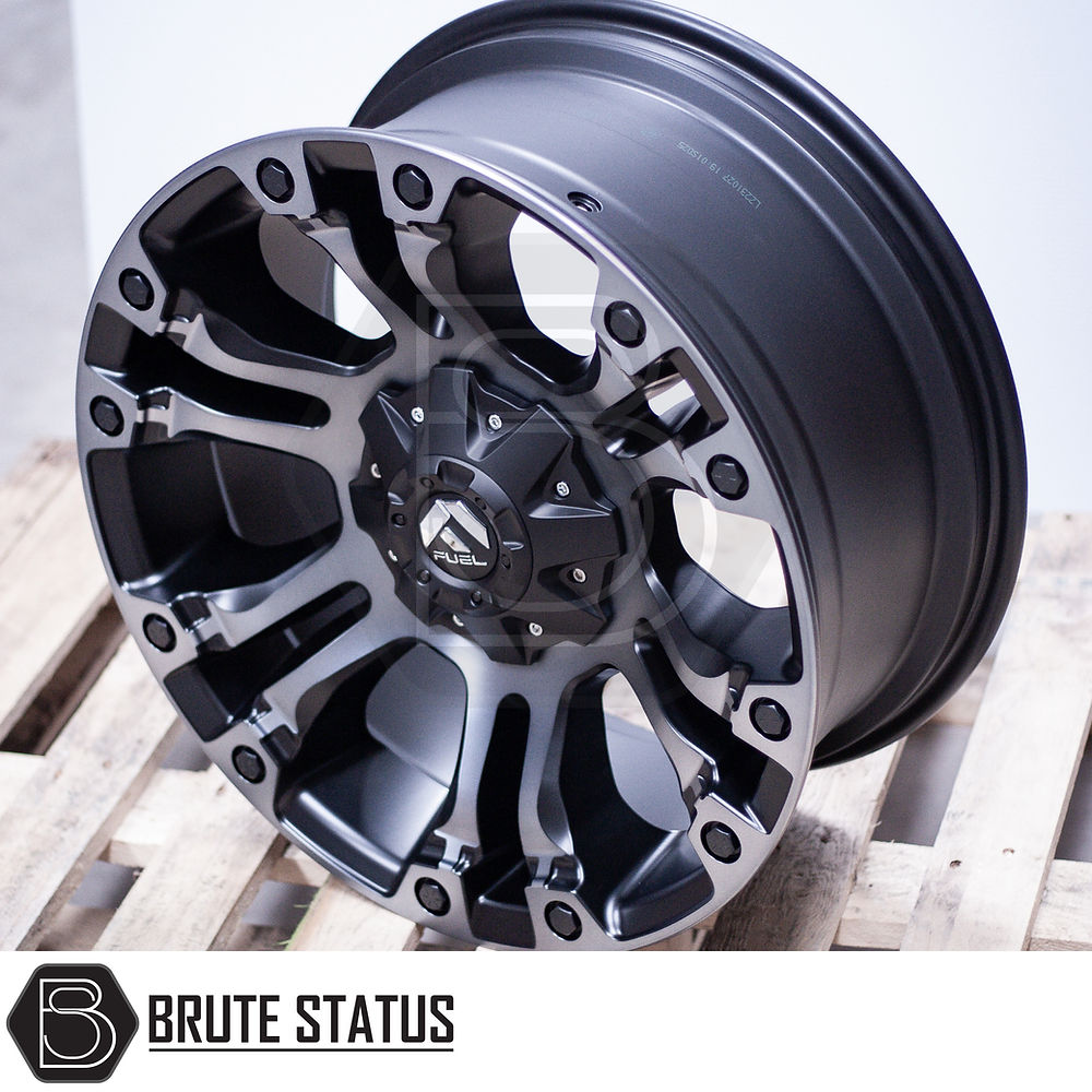 Fuel Vapor Wheels in matte black, featuring a robust rim design, suitable for pickup truck enhancements. Size: 20x9, Offset: ET2, PCD: 6x139.7.