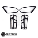 Head Light & Tail Light Covers for Isuzu D-Max 2016-2019, featuring black ABS plastic frames with holes, add an aggressive, stylish look to your truck.