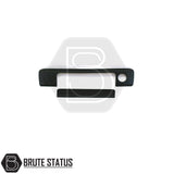 Ford Ranger 2012-2022 Rear Handle - Matt Black, featuring a black handle with a hole, designed for easy installation with 3M adhesive and durable ABS plastic.