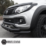 Fiat Fullback 2015-2019 Slim Style Bonnet Guard Stone Deflector, shown enhancing a car's front, combining durability and aerodynamic design for bug and stone protection.