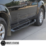 Isuzu D-Max 2012-2021 Heavy Duty S30 Steel Side Steps, showcasing matt black finish, strong steel profile, ideal for enhancing truck durability and style.