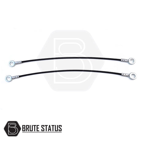 Isuzu D-Max 2012-2021 Tailgate Easy Down Slow Shock EZ, a tailgate damper kit, shown with black cables for controlled lowering without drilling.