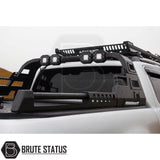 Volkswagen Amarok 2010-2022 X10 Combat Roll Bar with LED Lights, featuring a robust design, matte black finish, and heavy-duty construction, enhancing your truck's aggressive look.