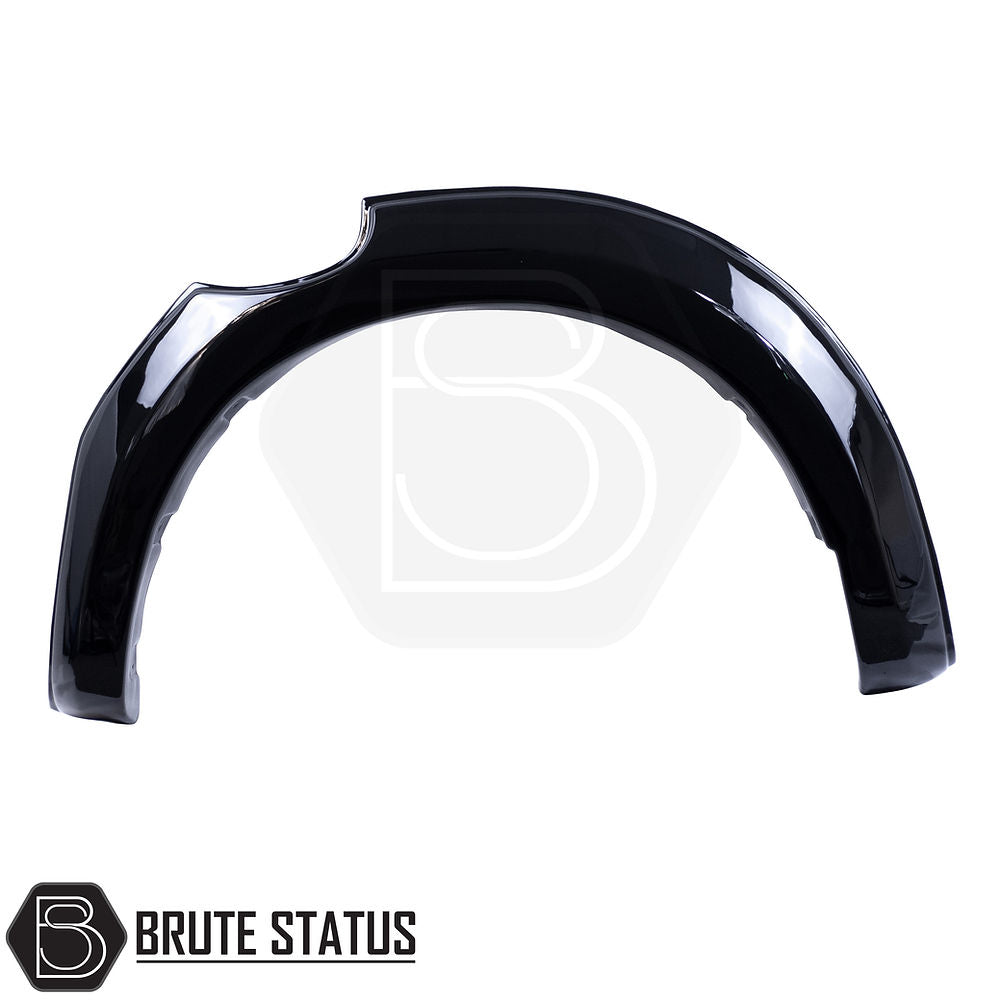 Ford Ranger 2012-2022 Wide Arch Kit (Smooth Style) Gloss Black, featuring durable ABS plastic, designed for a bold look and straightforward fitting on double cab models.