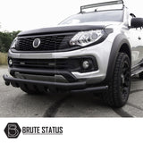 Fiat Fullback 2015-2019 headlight and tail lamp covers, shown on a white truck, easy-fit with 3M adhesive, enhancing style and protection.