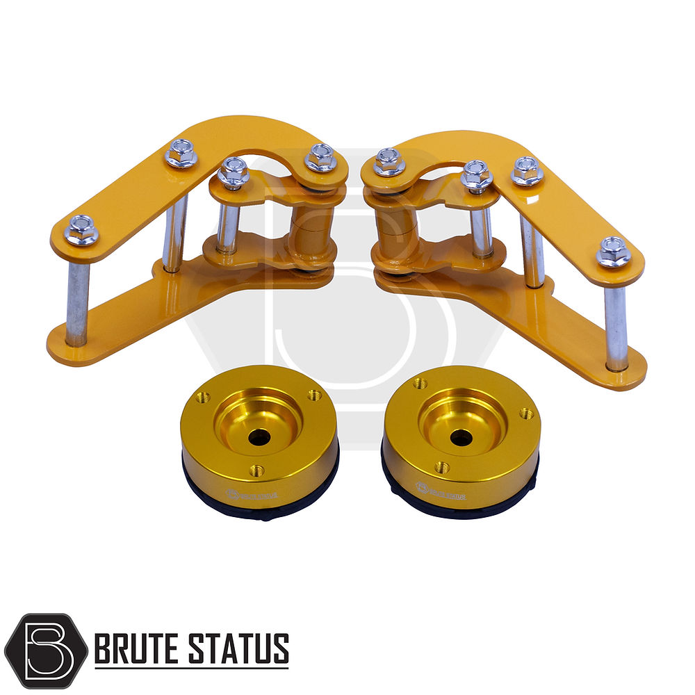 Isuzu D-Max 2021+ 2 Lift Kit featuring anodized 32mm aluminium shock spacers with grade 10.9 steel components for enhanced durability and performance.