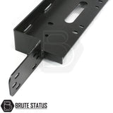 Ford Ranger 2012-2015 Front Bumper Winch Bracket Mounting Plate, black metal with holes, TÜV certified, includes instructions, requires minor modification for standard bumper.