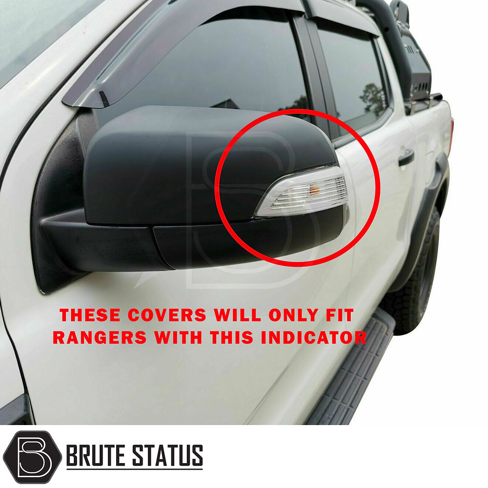 Ford Ranger 2012-2022 Matt Black Wing Mirror Covers