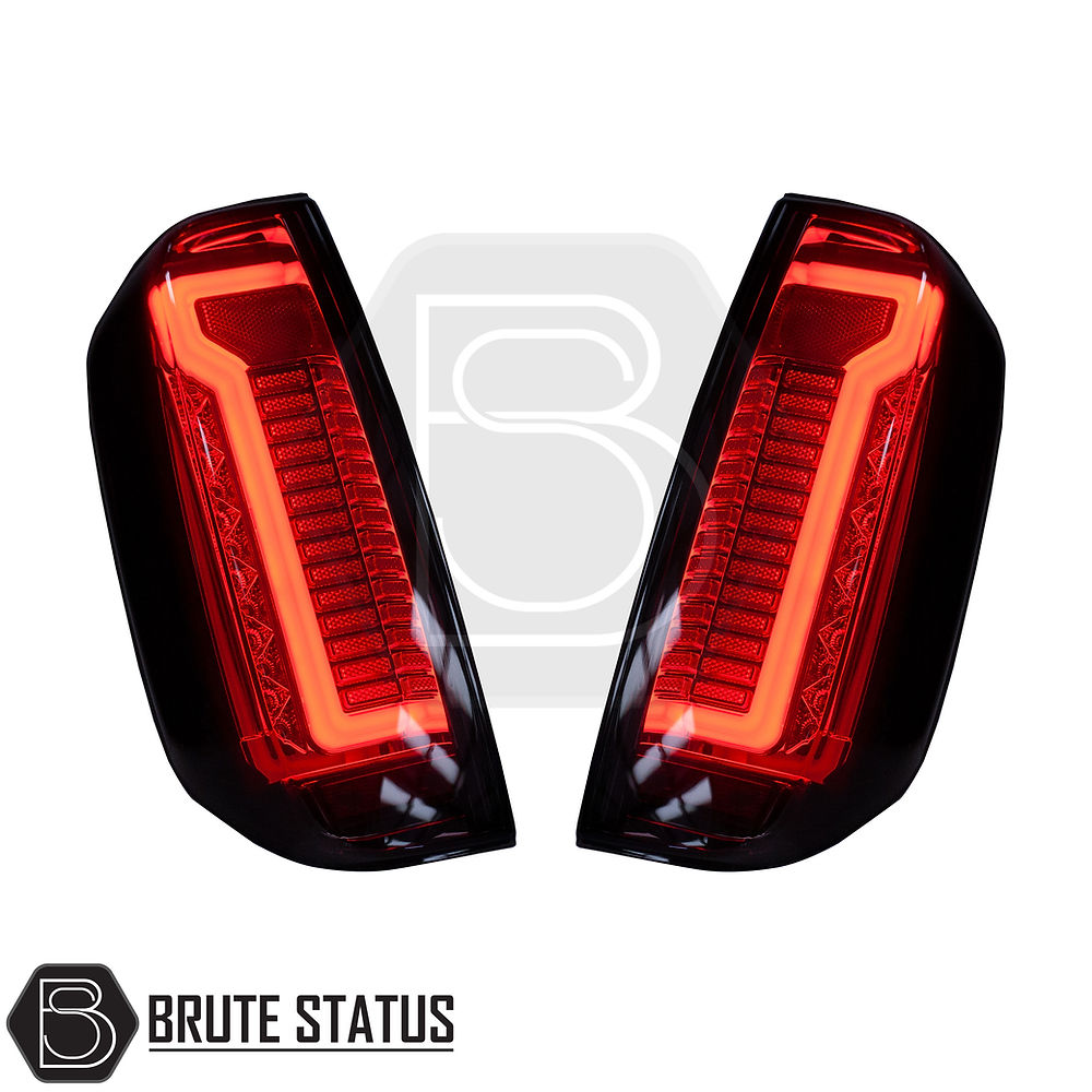 Nissan Navara D40 2006-2014 LED Tail Lights, showcasing close-up of sleek aftermarket design, ideal for enhancing truck aesthetics and visibility.