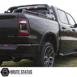 Ford Ranger 2023+ S11 Combat Roll Bar showcased on a black truck, emphasizing its heavy-duty steel construction and aggressive styling, suitable for Ford Ranger models.