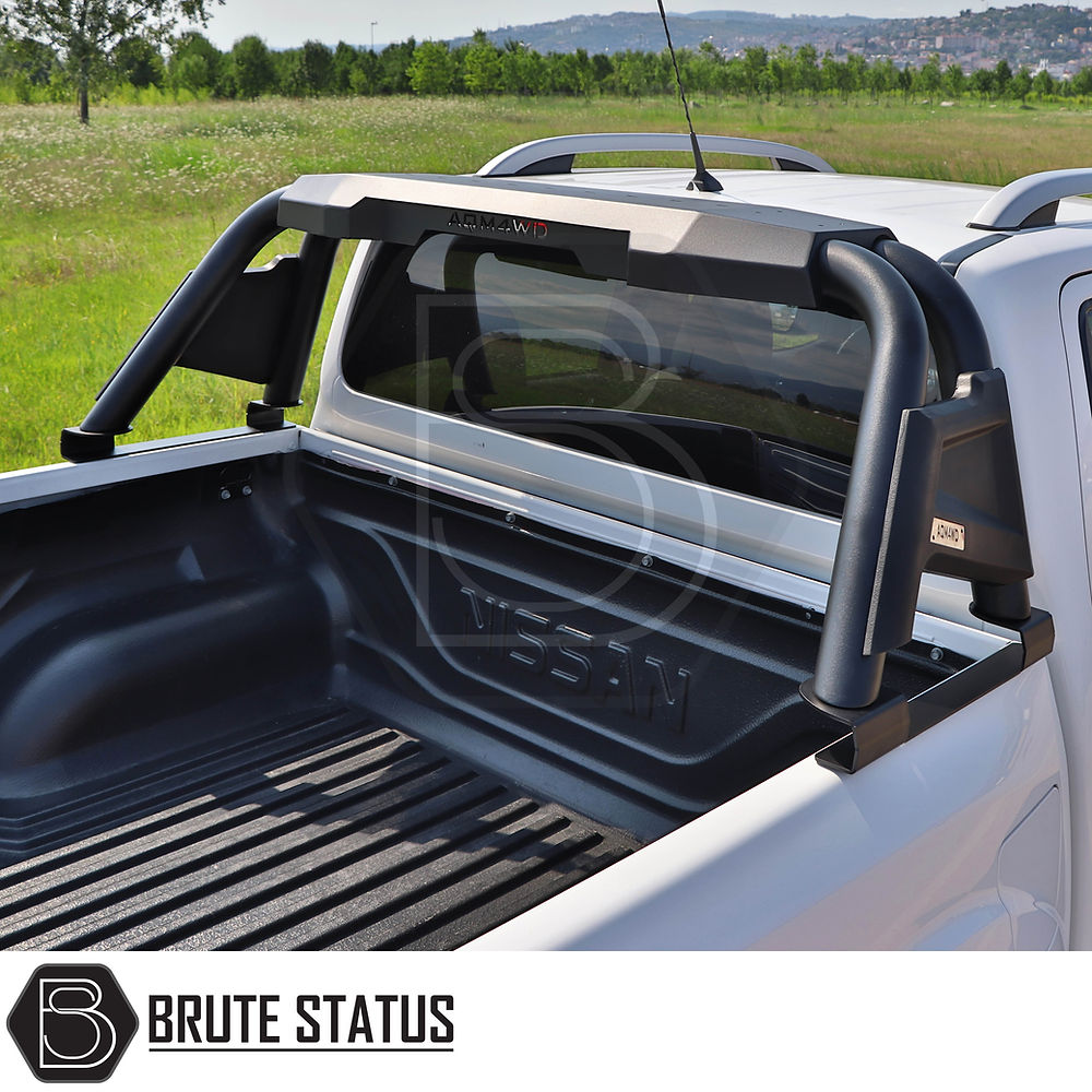 Volkswagen Amarok 2023+ Roll Bar, heavy-duty steel with matt black finish, adds aggressive style. Suitable for Amarok 2023 models, requires drilling.