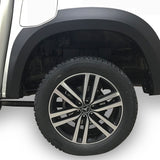 Mercedes X-Class 2017-2020 Wide Arch Kit, featuring a close-up of a durable tire, emphasizing stylish, high-quality aftermarket accessories for trucks.