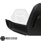 Ford Ranger T9 2023+ Raptor Style 3-Piece Bonnet Scoop in matte black, featuring impact-resistant plastic and adhesive installation, shown close-up.