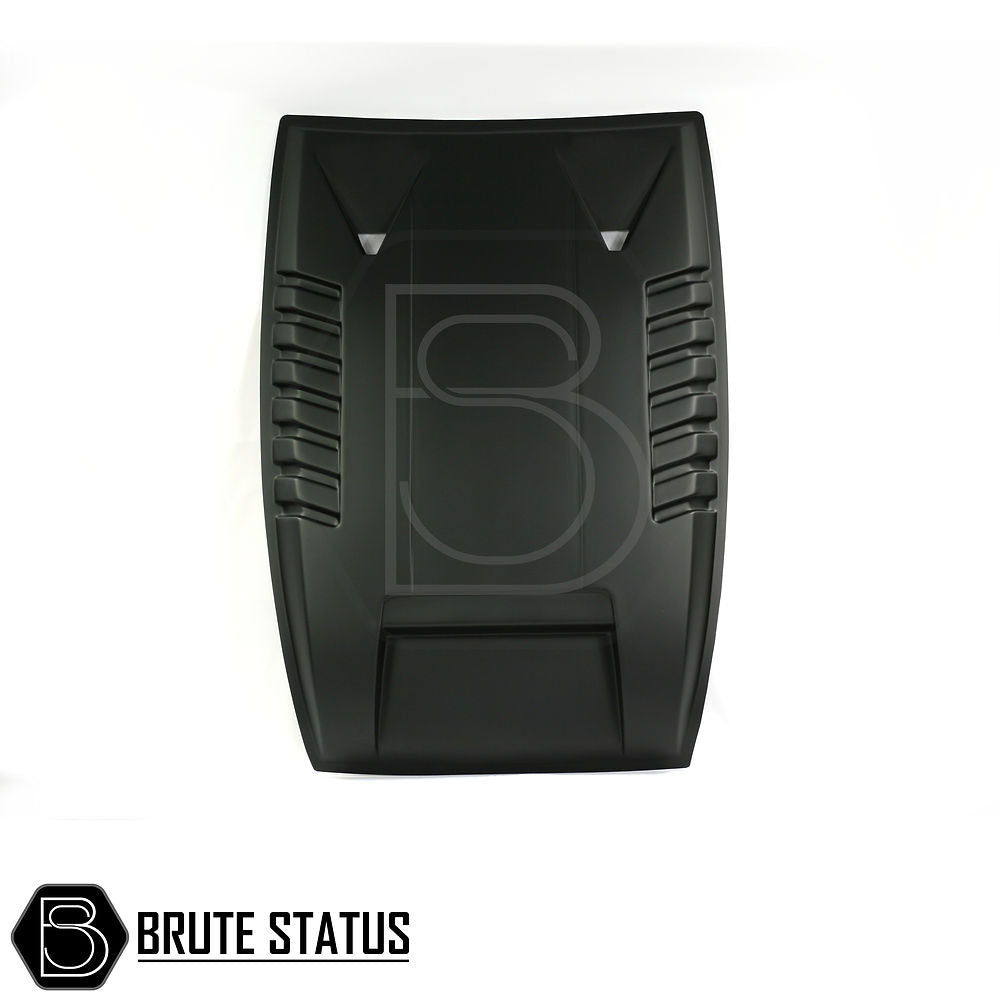 Ford Ranger 2012-2015 Raptor Style Bonnet Scoop in smooth black, designed for easy installation with 3M tape and washer jet cutouts.