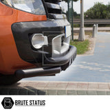 Ford Ranger 2012-15 City Bar (Nudge Bar) Matt Black, enhancing front bumper protection with easy installation on compatible models. Ideal for customization and durability.