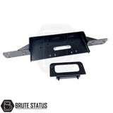 Ford Ranger Front Bumper 2015-2022 Winch Bracket, black metal frame with holes, compatible with standard bumper, includes instructions, TÜV certified.