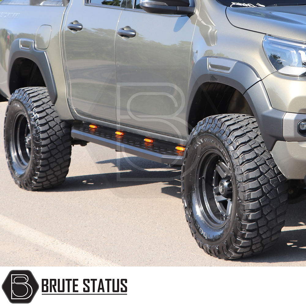 Nissan Navara NP300 2015-2022 Heavy Duty Q30 Steel Side Steps in matt black, showcasing durable design and compatibility with existing body mounts for enhanced vehicle protection.