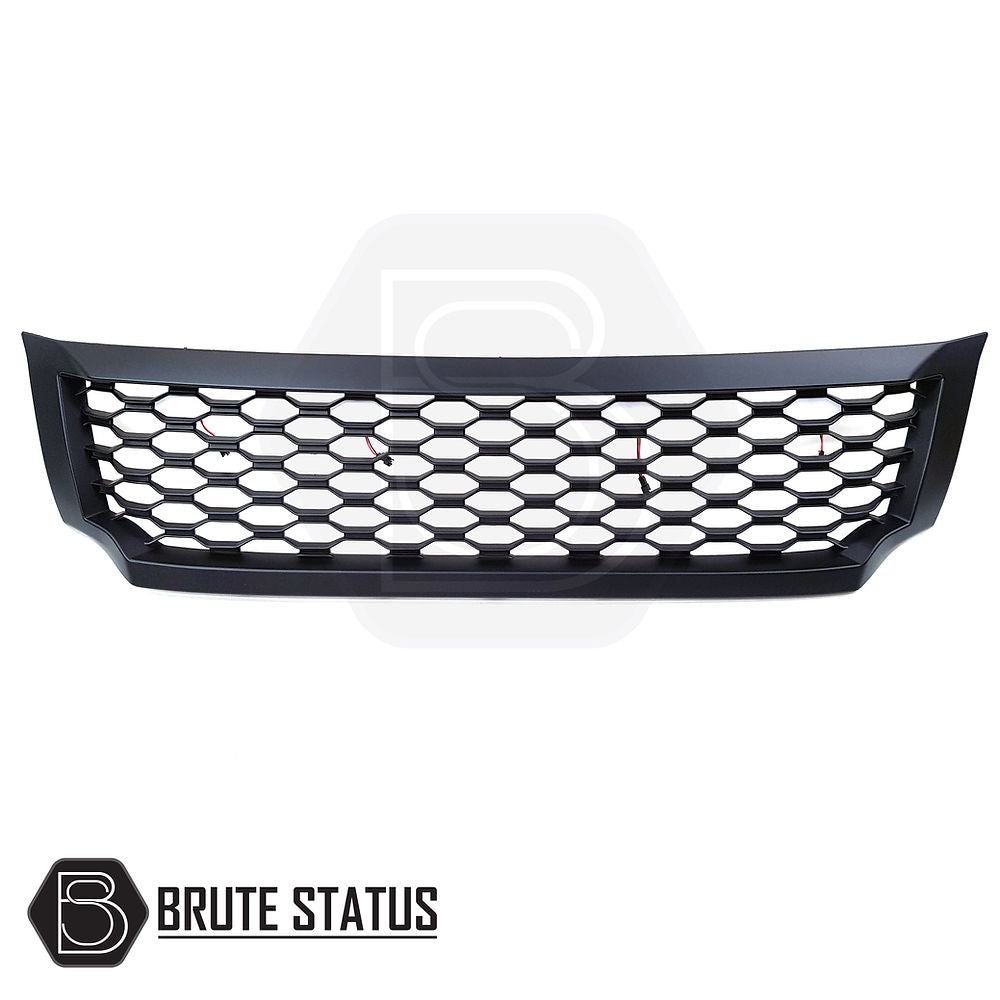 Brute Status matte black grille with white LEDS for nissan navara np300 2015-2022 pickup truck