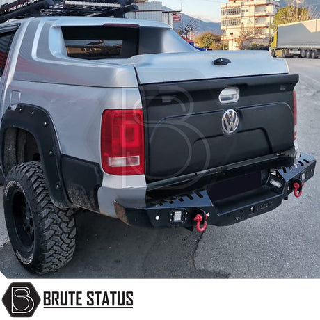 Volkswagen Amarok 2010-2022 Full Tailgate Cladding Cover/Protector, visible on a truck, made from durable ABS plastic, offers protection and easy installation.