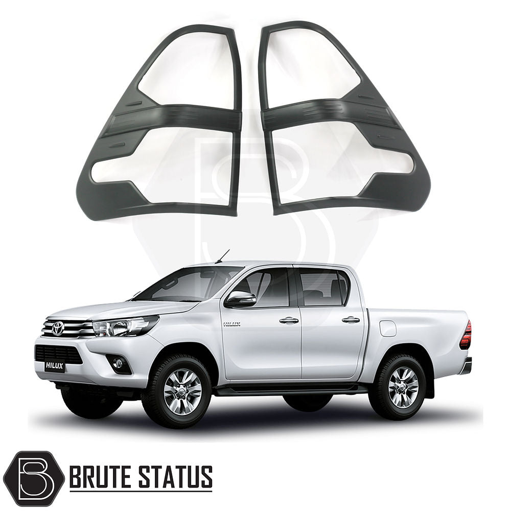 Toyota Hilux 2016-2020 Taillight Covers: Premium ABS plastic, easy-fit with 3M adhesive, enhancing truck individuality. Ideal for a unique, cool truck upgrade.