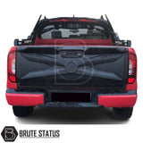 Mercedes X-Class 2017-2020 Tailgate Cladding Cover shown on a red truck, highlighting its protective ABS plastic design for enhanced durability and easy installation.