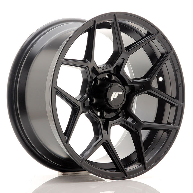 JR Wheels JRX9 alloy wheel, featuring black spokes and a machined face, suitable for various pick-up truck models, emphasizing aftermarket customization and individuality.