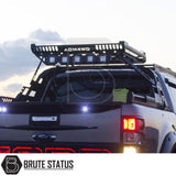 Universal LED Light Set on a truck with roof rack, showcasing bright LED lights ideal for enhancing pick-up truck functionality and style.