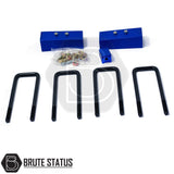 Ford Ranger 2023+ 2 Rear Suspension Lift Blocks, CNC-machined aluminum, includes all fasteners, designed for Ranger with Ad Blue, enhancing truck height.