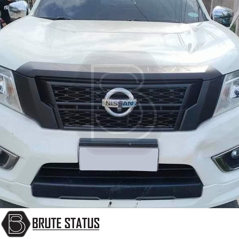 Nissan Navara NP300 2015-2022 Large Front Grille Matte Black, showcasing a robust and stylish design, perfect for enhancing your truck's individuality and style.