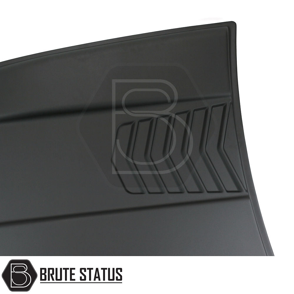 Nissan Navara D40 2006-2014 Bonnet Scoop in matt black, close-up view highlighting hexagonal design and adhesive fitting for easy installation.