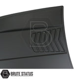 Nissan Navara D40 2006-2014 Bonnet Scoop in matt black, close-up view highlighting hexagonal design and adhesive fitting for easy installation.