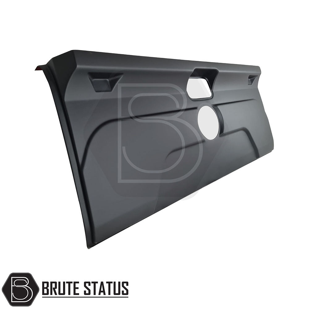 Volkswagen Amarok 2010-2022 Full Tailgate Cladding Cover, matte black, durable ABS plastic, designed for easy fitment and protection against damage.