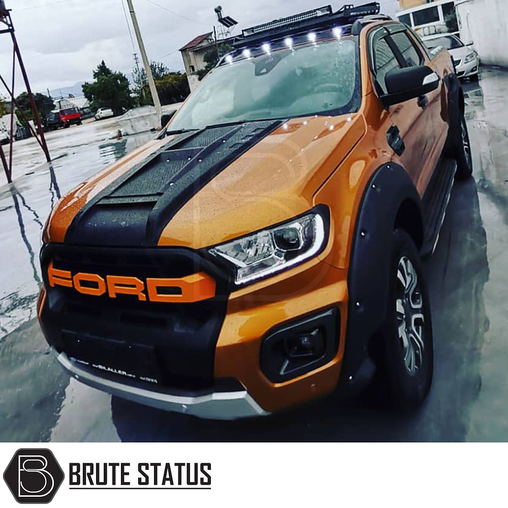 Ford Ranger 2019-2022 Park Assist Wide Arch Kit (Overland Extreme) Riveted Style, designed for durability and precision, enhances vehicle aesthetics and functionality.