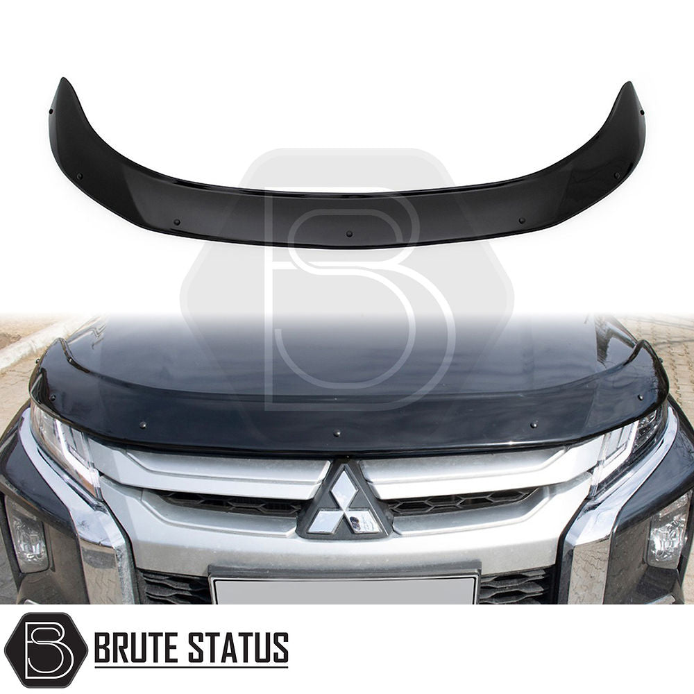 Mitsubishi L200 Series 6 2019-2021 Bonnet Guard Stone Deflector/Protector enhances your vehicle while shielding the bonnet from bugs and stones.