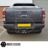 Ford Ranger 2011-2022 T6 T7 T8 Tail Light Covers, Raptor Style Matte Black, enhance rear design with easy-fit, durable ABS, featuring a bold, aggressive look.