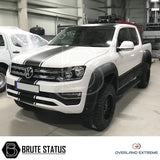 VW Amarok 2017+ Wide Arch Kit (Overland Extreme) with durable ABS plastic, show bolts, and matte black finish, designed for double cab models, enhancing vehicle aesthetics.